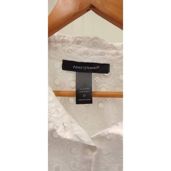 Ashley Stewart White Eyelet Blazer - Picture 6 of 7